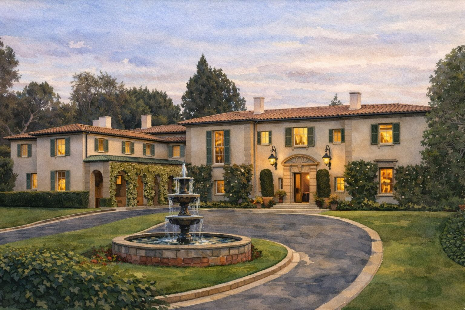 Owlwood Estate exterior in Holmby Hills